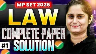 MP SET Law Solution 2024 | MP SET Paper solution 2024 | MP SET 2024 Law Solution