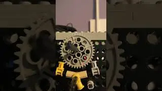 Lego deadbeat escapement mechanism for clock