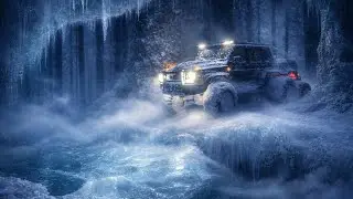 TRAXXAS TRX-6 - Snow running at an ice cold evening