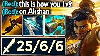 AKSHAN IS A 1v9 GOD!! Here's How You Do It (Akshan Gameplay) | LoL