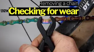 How to remove a master link on a Sram chain and measure a bike chain for wear using only a ruler!