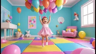 Jump and Giggle Play 🎈 | Fun Movement Cartoon Song for Kids | Preschool Action Rhyme