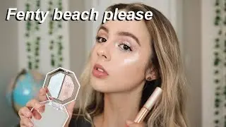 Testing the NEW FENTY BEAUTY BEACH PLEASE! Collection review + demo | Liv Markley