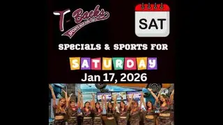 T-Backs Sports Bar and Grill Sports Schedule and Pizza special for Saturday January 17, 2026