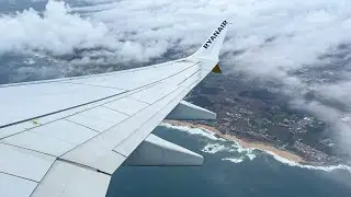 Ryanair 737 Max 8 | GO AROUND + Stormy approach into Porto | 4K60 HDR
