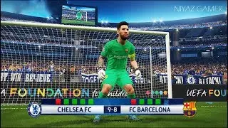 goalkeeper E.HAZARD vs goalkeeper L.MESSI | Penalty Shootout | Chelsea vs Barcelona | PES 2018