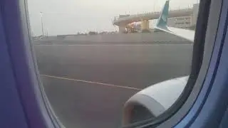 Boeing 737-900ER (Oman Air) Flight Review,MCT-HYD (Pushback,Engine Start and Safety Briefing)