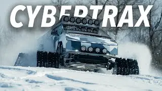 I Put My Cybertruck on Snow Tracks