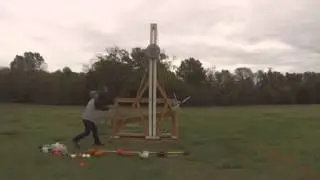 F2K Floating Arm Trebuchet NSLM chunkin at #Slingfest