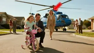 POOR Single Dad Fixes DISABLED Girl&rsquo;s Bike for FREE &mdash; Her BILLIONAIRE Mom Lands by HELICOPTER