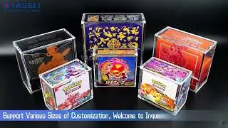 UV-blocking acrylic protector for pokemon cards booster ETB box protector Acrylic TCG Card Protector