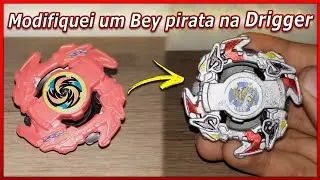 Modifiquei uma beyblade de 6 reais em uma Driger F 🐯 - Beyblade pirata #beyblade #driger