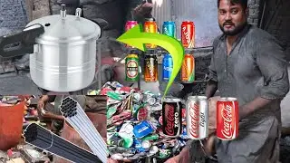 Como se funde el plastico y materiales reciclados en la india