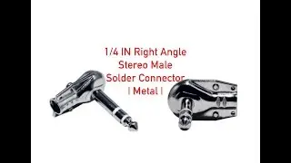 &frac14; IN Right Angle Stereo Male Solder Connector - Metal P#995