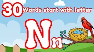 30 words from letter N/N letter words/English Alphabet for kids/English vocabulary for kids