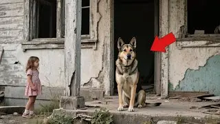 Abandoned War Dog Stands Guard At An Empty House, Until A Lonely Little Girl Walks By One Day&hellip;