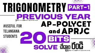 ap polycet and aprjc previous year bits|trigonometry|AP POLYCET maths previous year MCQs#1