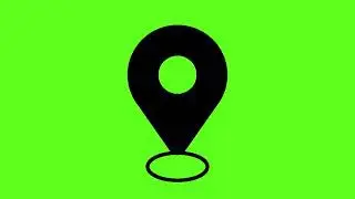 Location icon animation Green screen | Copyright free video