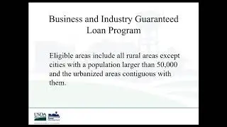 USDA, Helping Small Businesses in Small Communities