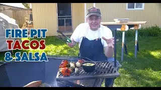 Open Fire Pit Flank Steak Tacos Recipe - Fire Roasted Salsa - Glen And Friends - Fire Pit Cooking