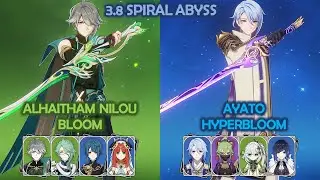 Alhaitham Nilou Bloom & Ayato Hyperbloom - Spiral Abyss 3.8 - Genshin Impact