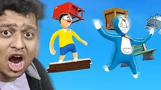 Дораэмон и Нобита на самом смешном уровне! (Смешные моменты из Human Fall Flat)