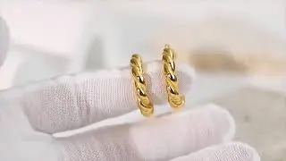 Женские геометрические серьги-кольца Distortion Interweave Twist из нержавеющей стали с круглыми звеньями