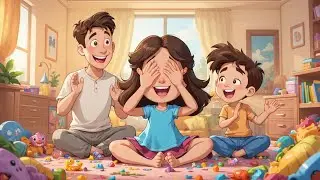 Peek-A-Boo Family Song 👀 | Fun Hide & Seek Cartoon for Kids | Baby & Toddler Music