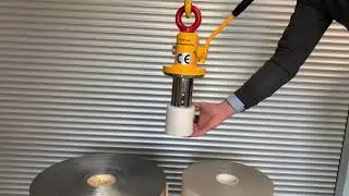 Rollenheber mit Stellring f&uuml;r Schmallrollen / Roll Lifter with stop ring for narrow reels