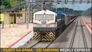 17315 Vasco Da Gama - Velankanni Weekly Express | Train Simulator | SWRV1 | Rail Road Games
