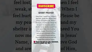Short Prayer for Strength & Peace 🙏  Powerful 30 Second Prayer #PrayerForPeace