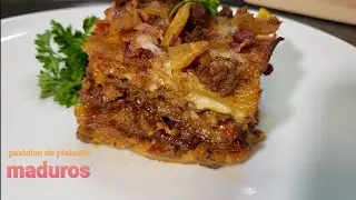 COMO HAGO MI PASTELON O PIñON DE PLATANOS MADUROS Y CARNE MOLIDA