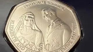 Platinum wedding anniversary 50p 2017