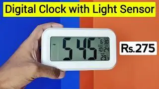 Digital Alarm Clock with Night Light Sensor Unboxing and Features