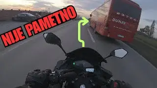 Preticanje AUTOBUSA Nije PAMETNO!!!