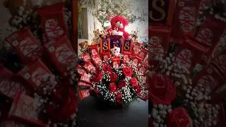 Chocolate bouquet white rose flower 🌹 #chocolatebouquet #viral #shorts #flowers