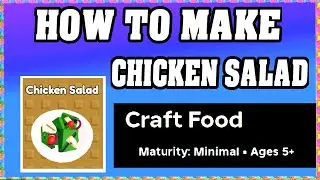 How To Make CHICKEN SALAD in CRAFT FOOD ROBLOX [Unlock New Recipe] [walkthrough]