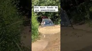 Pajero TR4 passando na &aacute;gua na trilha da Bocaina #offroad #mitsubishi #trilha #troller4x4 #diesel
