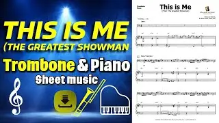 This Is Me (The Greatest Showman) | Trombone & piano duet | Digital sheet music download | pdf
