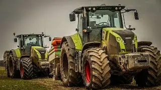 Mokry, ciężki siew nawozu 2017! 3x CLAAS! CaseTeam