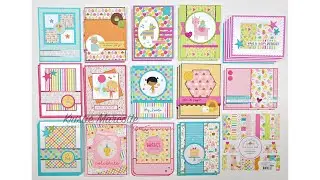 50 Cards | Collaboration with Scrapbena Creations | Doodlebug Hey Cupcake 6x6 Paper Pad