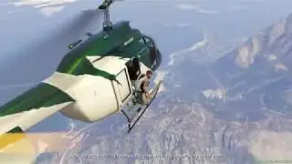 Grand Theft Auto V PC Parachute Jump - Carving The Mountain