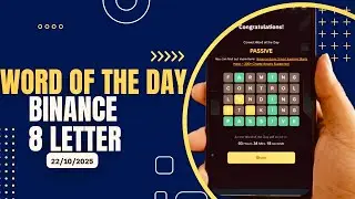 Binance Crypto WODLAnswers Today | All Letters  WOTD /Theme Futures Trading