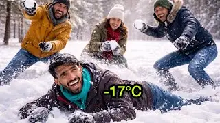 Snow Adventure in Neelam Valley 😲 Old man sings , Fight in Snow 