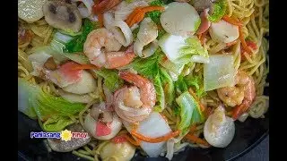 Seafood Pancit Canton (Chow Mein)