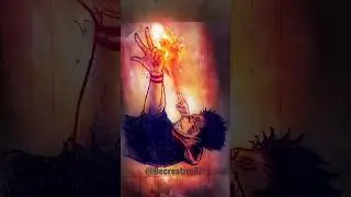 Drawing Sukuna killing Jogo Using fire Arrow |Glow art| #anime #animedrawing  #glowart