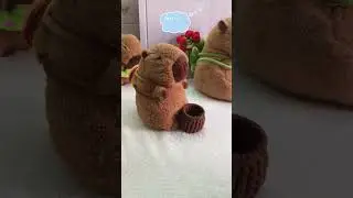 Capybara sends a small rose bouquet to her friend | link in bio  #cute #plushtoys