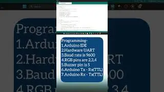 Arduino UART communication with Docklight, Control RGB LED and Buzzer 