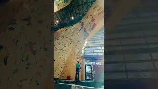 Mary (me) last climb for the day was very pumped. Green 22 at Urban Climb Blackburn