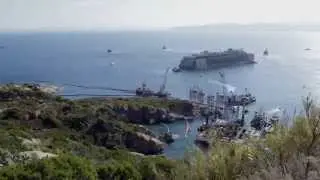 Costa Concordia Time Lapse 2014 Refloat & Removal From Giglio
